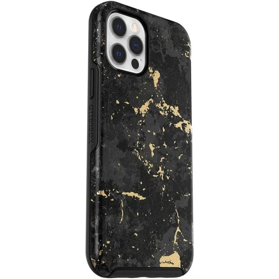 Cover Iphone 12 Pro Max Symmetry(Enigma Otterbox - Blacl/Gold)